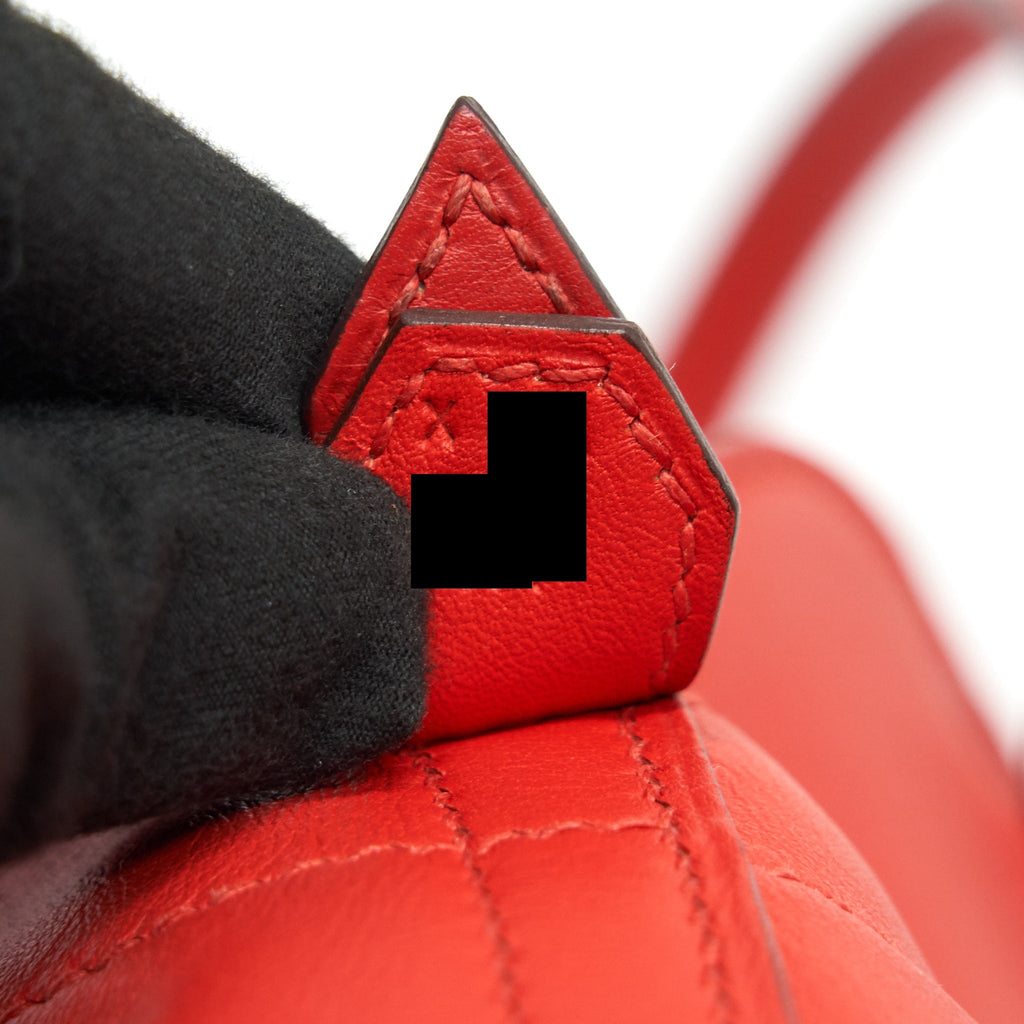 HERMES BOLIDE 27 SWIFT LEATHER RED WITH SHW