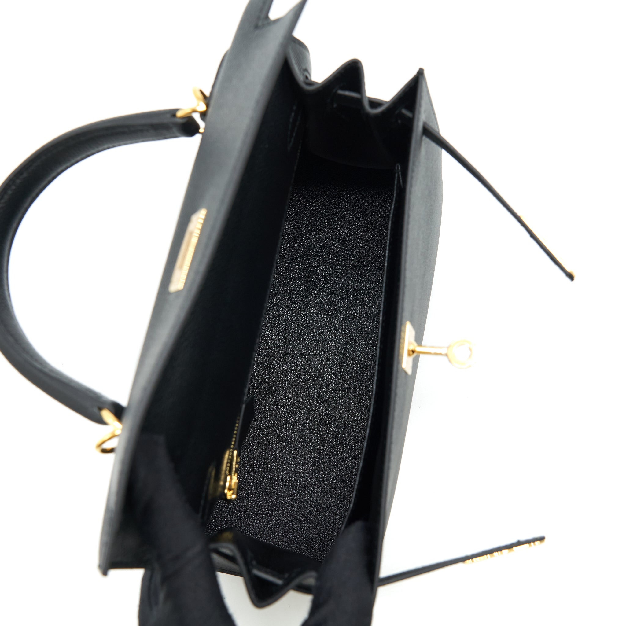 HERMES KELLY 25 EPSOM BLACK GHW