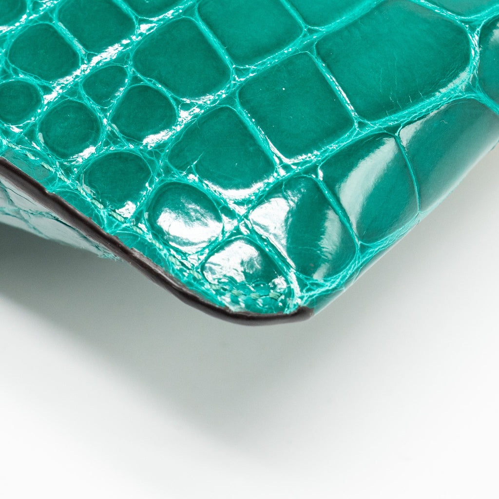 LOUIS VUITTON PADLOCK ON STRAP CROCODILE BRILLANT GREEN GHW