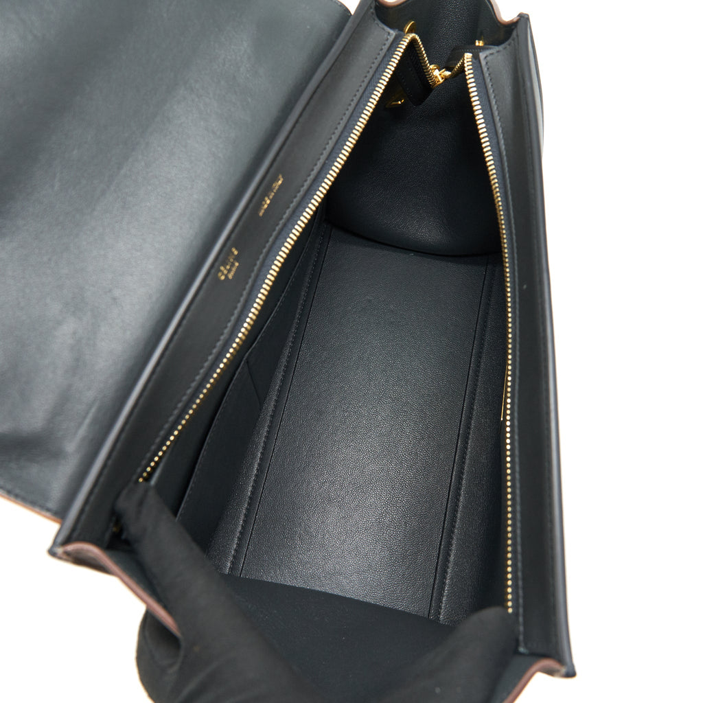CELINE SMALL TRAPEZE BAG MULTI COLOUR BEIGE/ BLACK/ PINK BEIGE