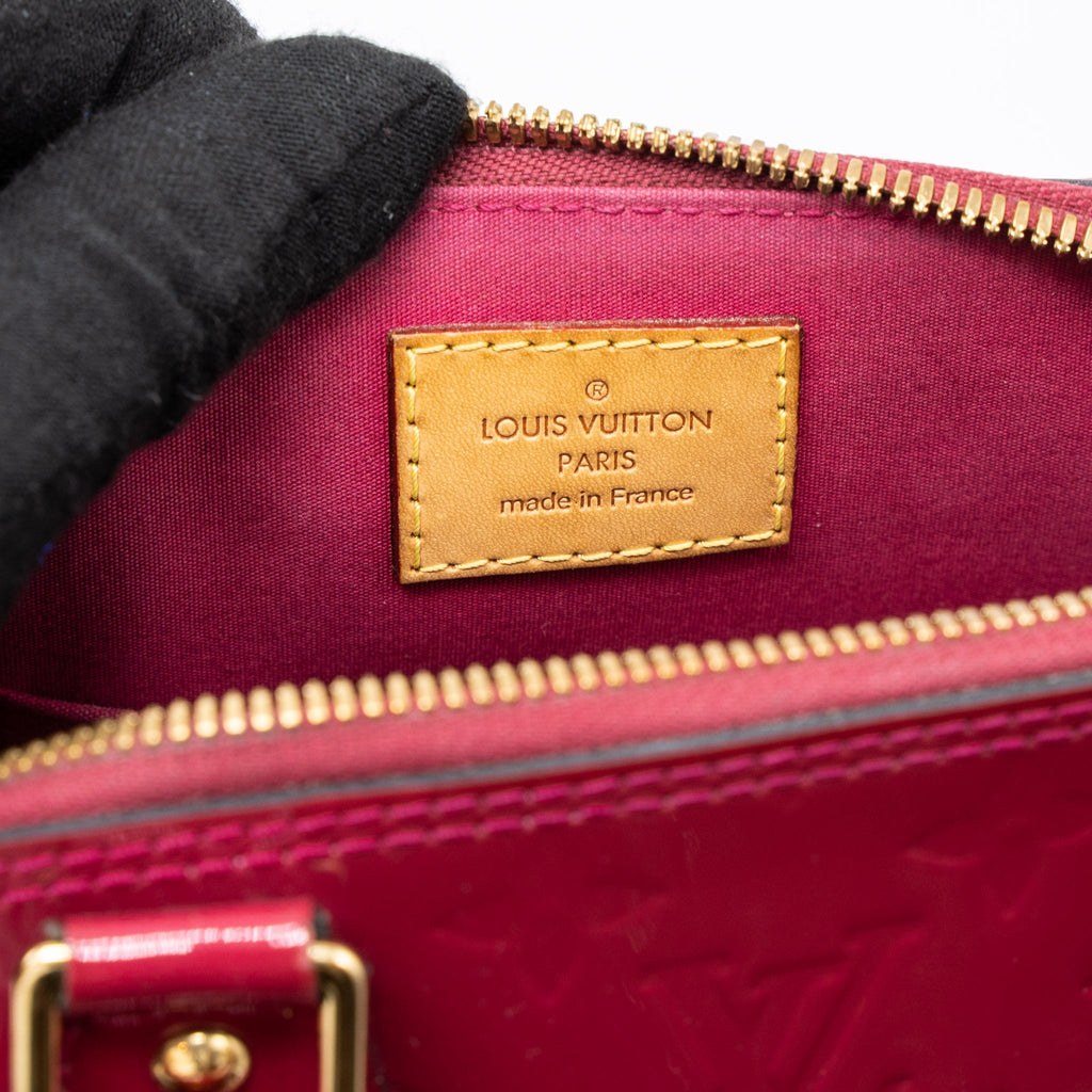 LOUIS VUITTON ALMA BB MONOGRAM VERNIS PINK GHW