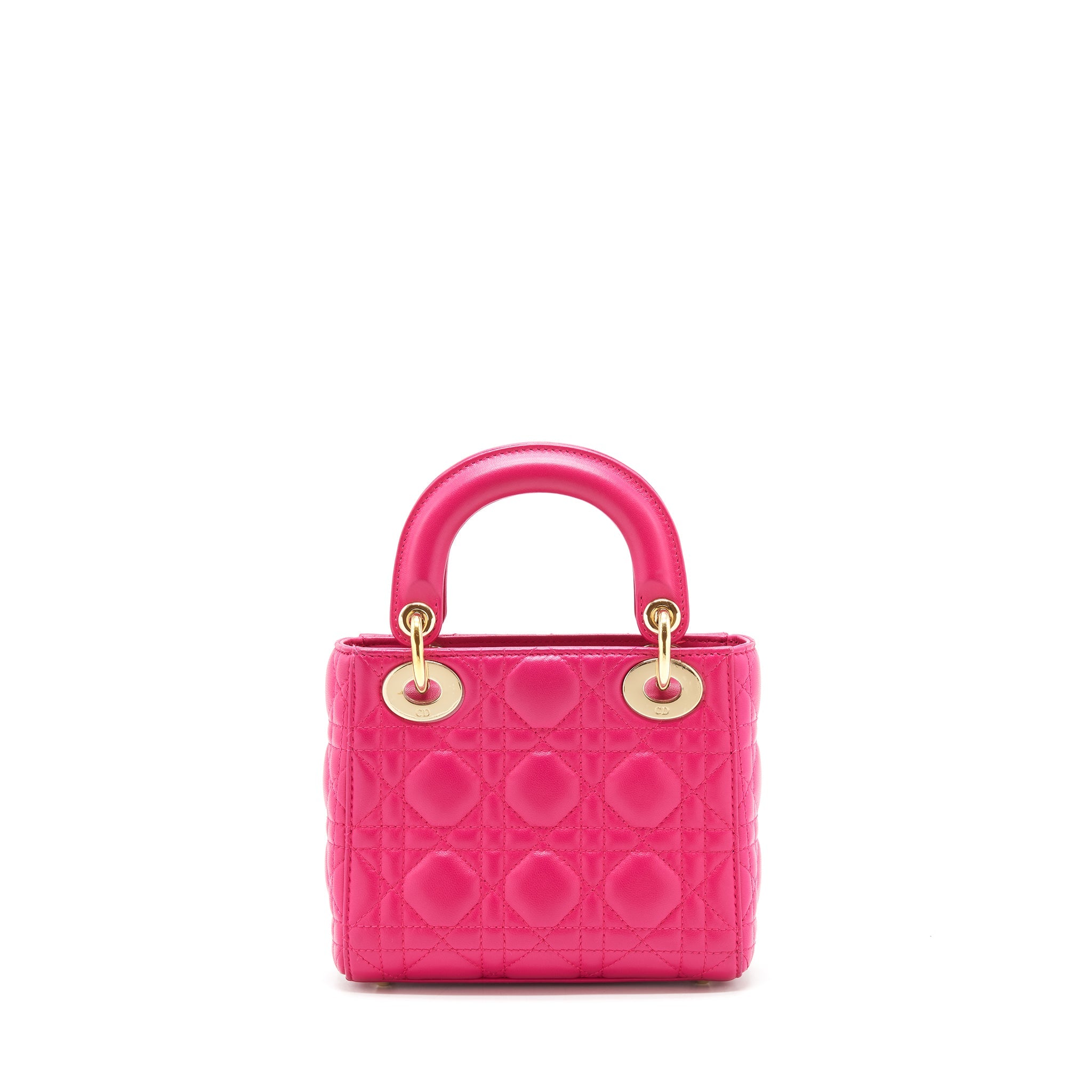 DIOR MINI LADY DIOR BAG LAMBSKIN PINK GHW