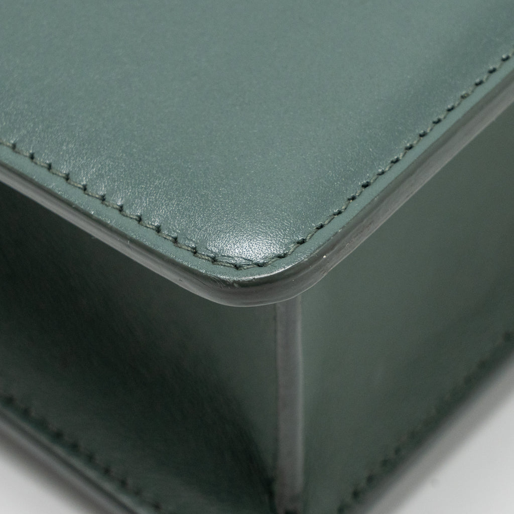 DIOR 30 MONTAIGNE MEDIUM FLAP BAG CALFSKIN GREEN GHW