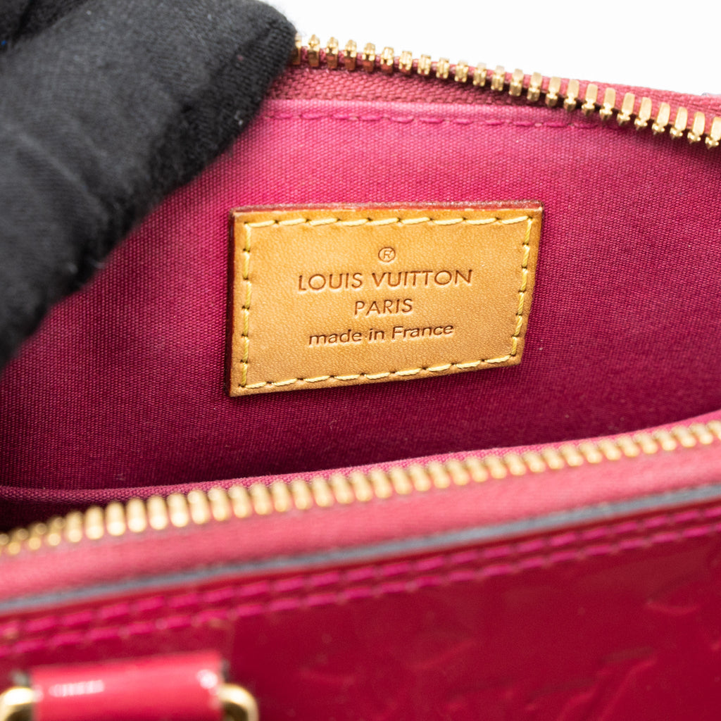 LOUIS VUITTON ALMA BB MONOGRAM VERNIS PINK GHW