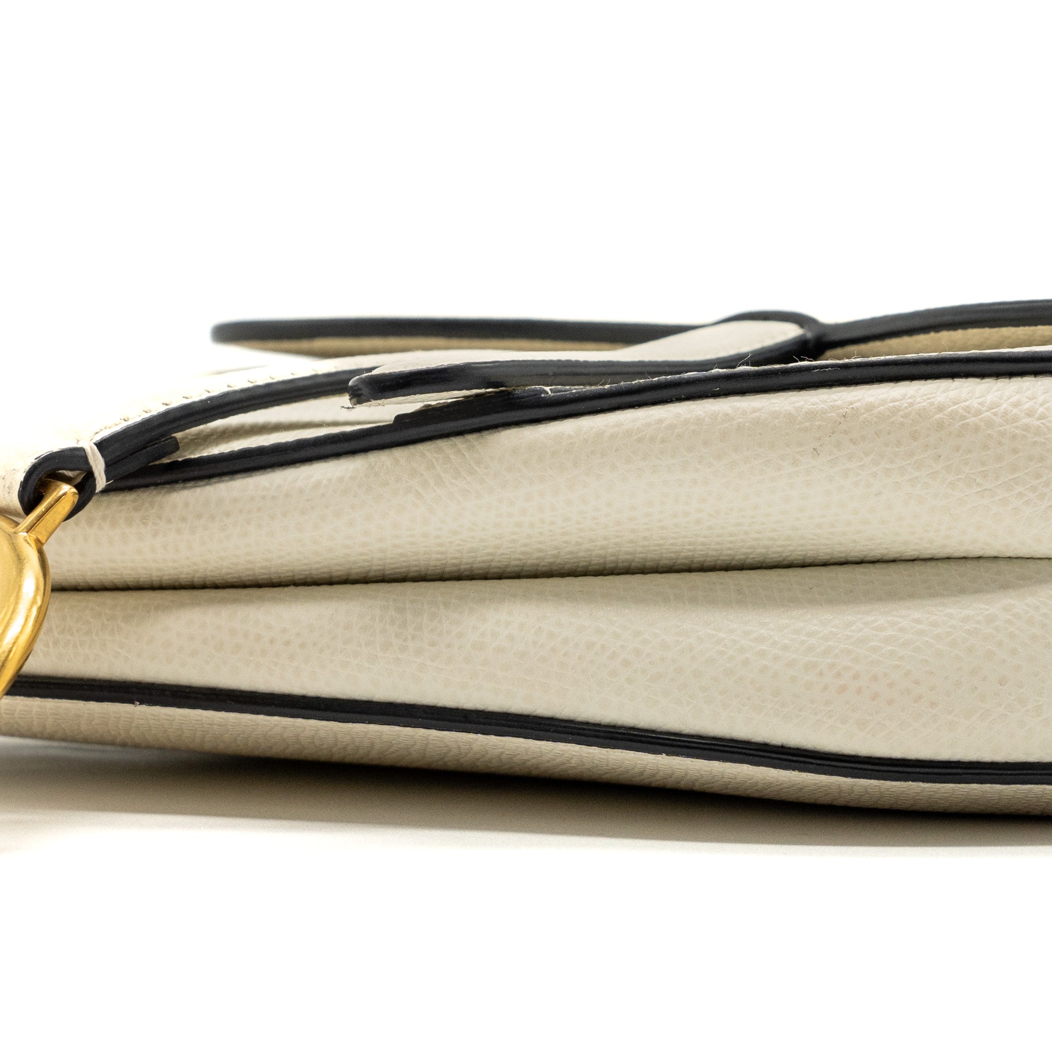 DIOR MINI SADDLE BAG CALFSKIN WHITE BRUSHED GHW