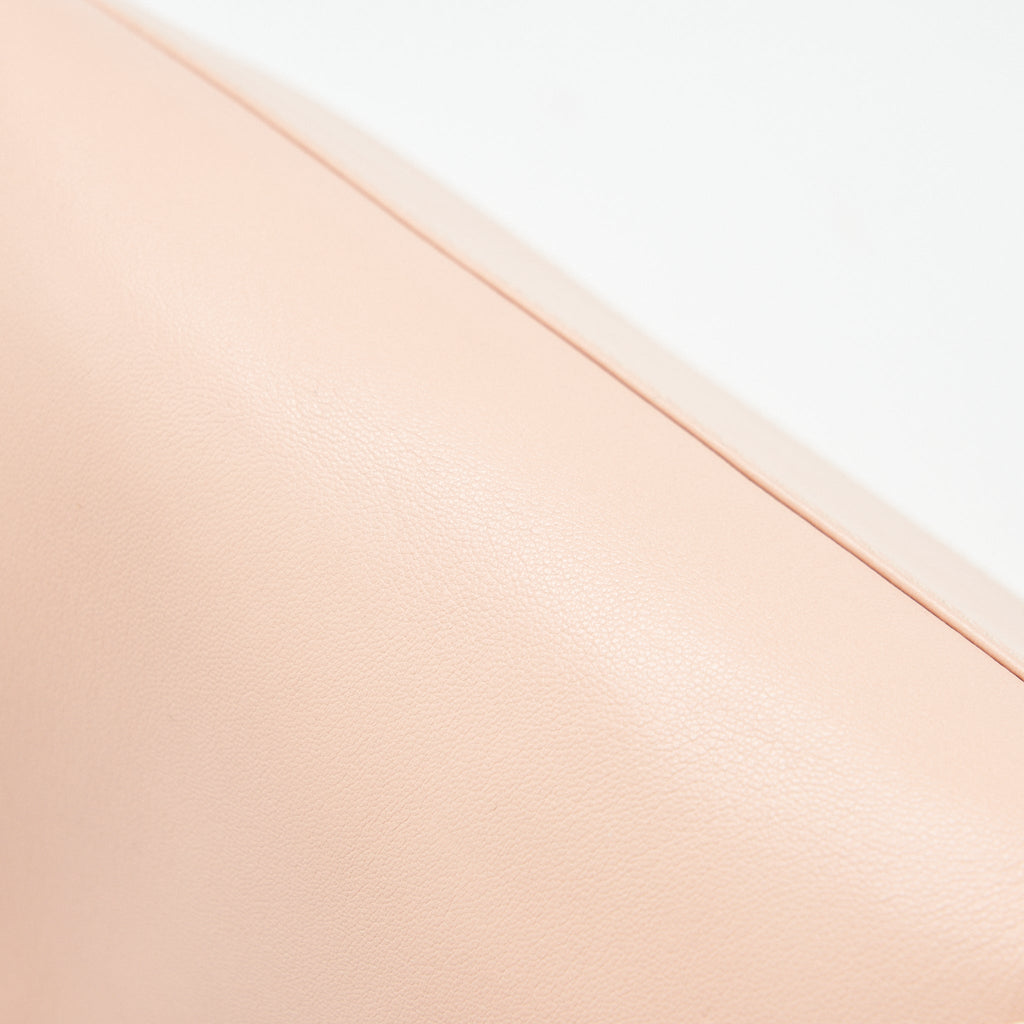 FENDI PEEKABOO MINI KAPPA HANDLE BAG LAMBSKIN IN BABY PINK WITH WHITE FLOWERS