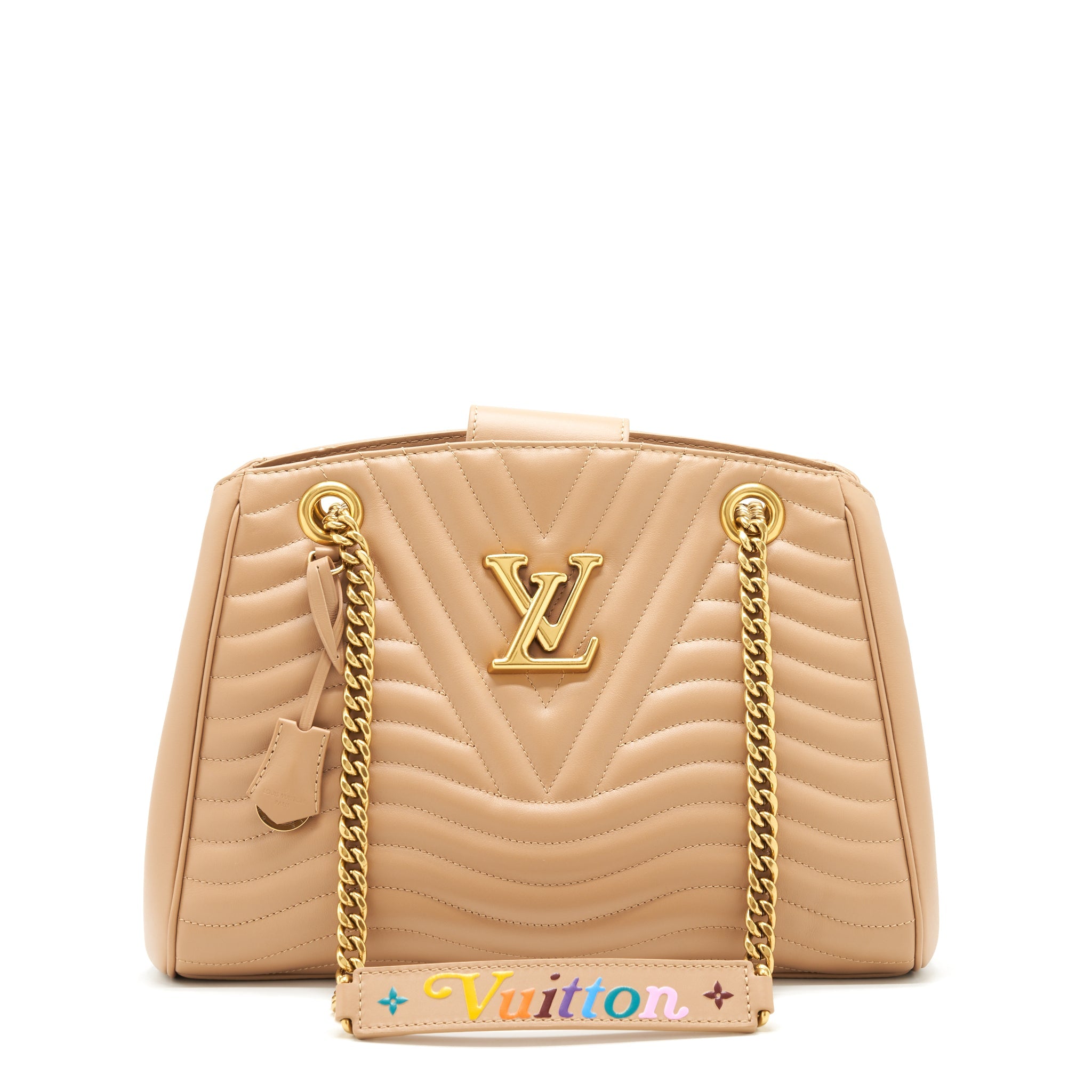 LOUIS VUITTON QUILTED CALFSKIN NEW WAVE CHAIN TOTE BAG