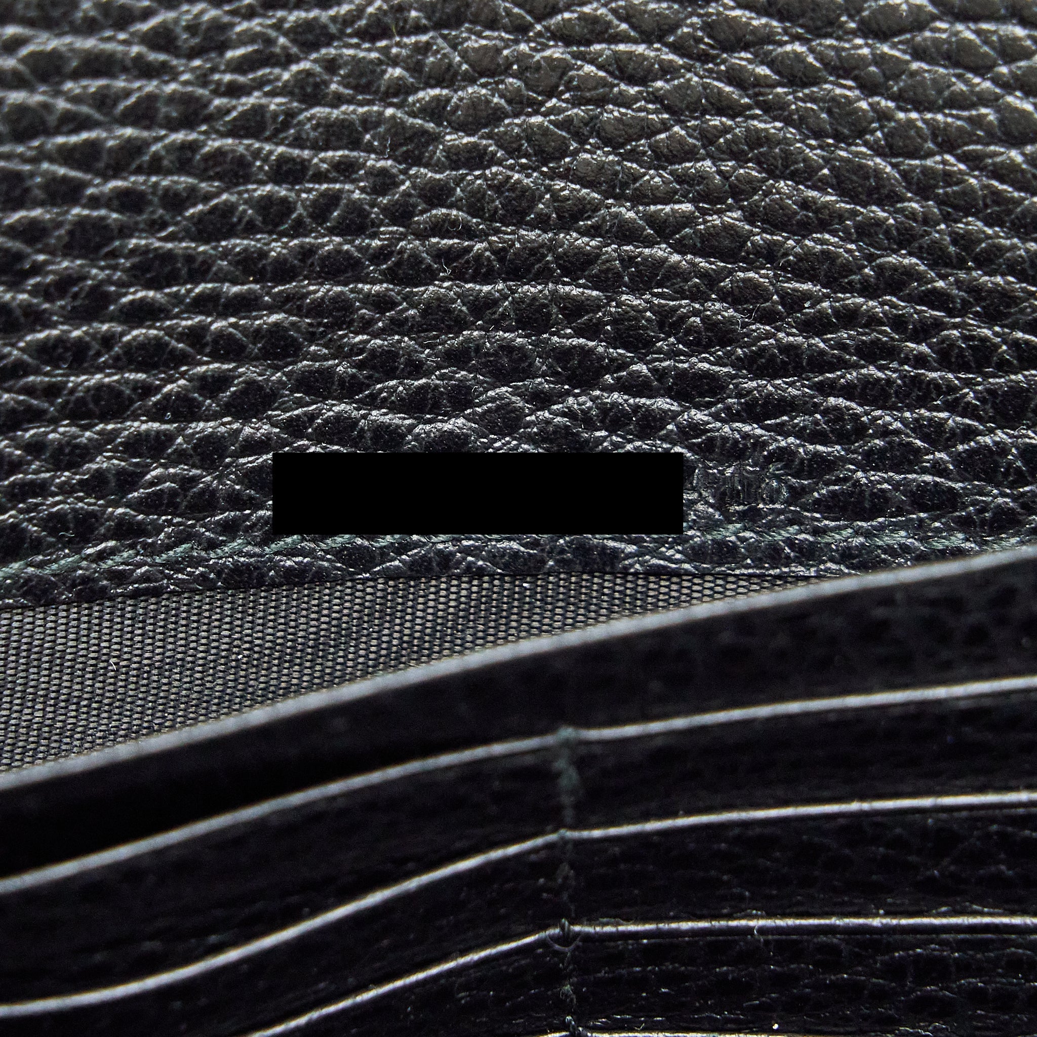 GUCCI MINI DIONYSUS WALLET ON CHAIN GRAINED CALFSKIN BLACK SHW