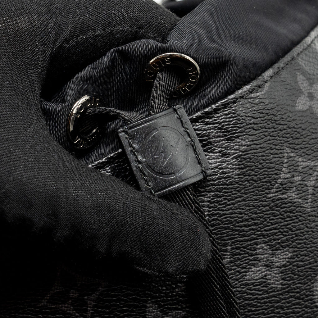 LOUIS VUITTON MONOGRAM ECLIPSE FRAGMENT NANO BAG CANVAS BLACK SHW