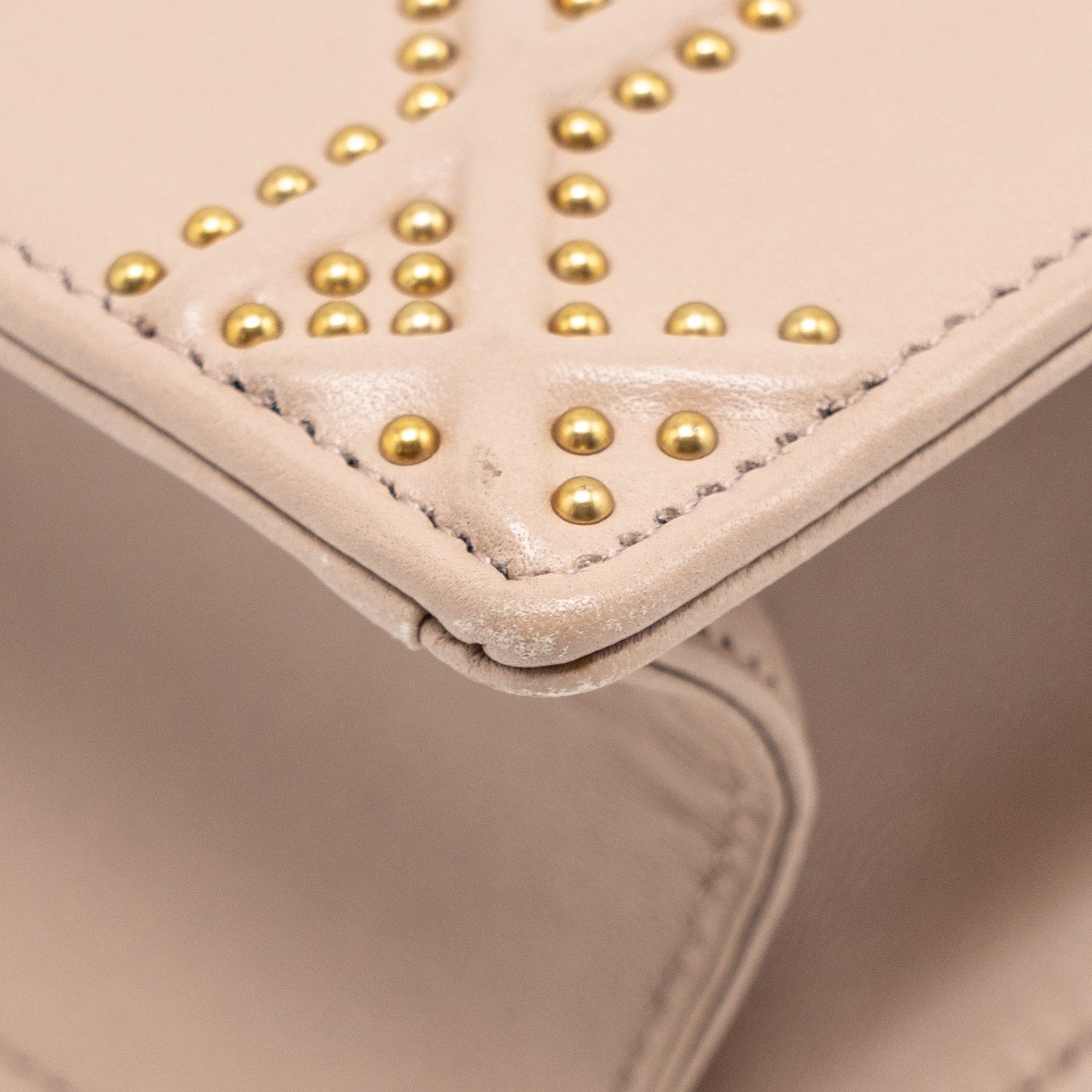 DIOR SMALL STUDDED DIORAMA DARK PINK GHW