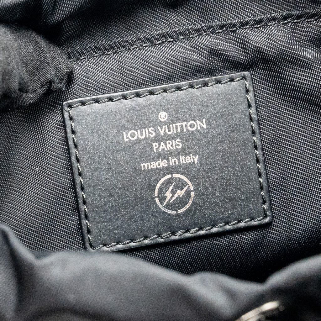 LOUIS VUITTON MONOGRAM ECLIPSE FRAGMENT NANO BAG CANVAS BLACK SHW