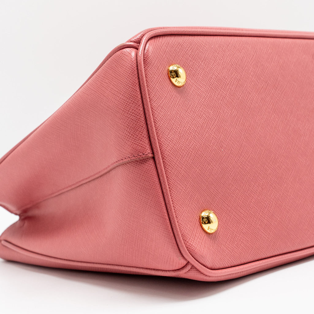 PRADA LARGE SAFFIANO TOTE BAG GALLERIA SAFFIANO LEATHER PINK GHW