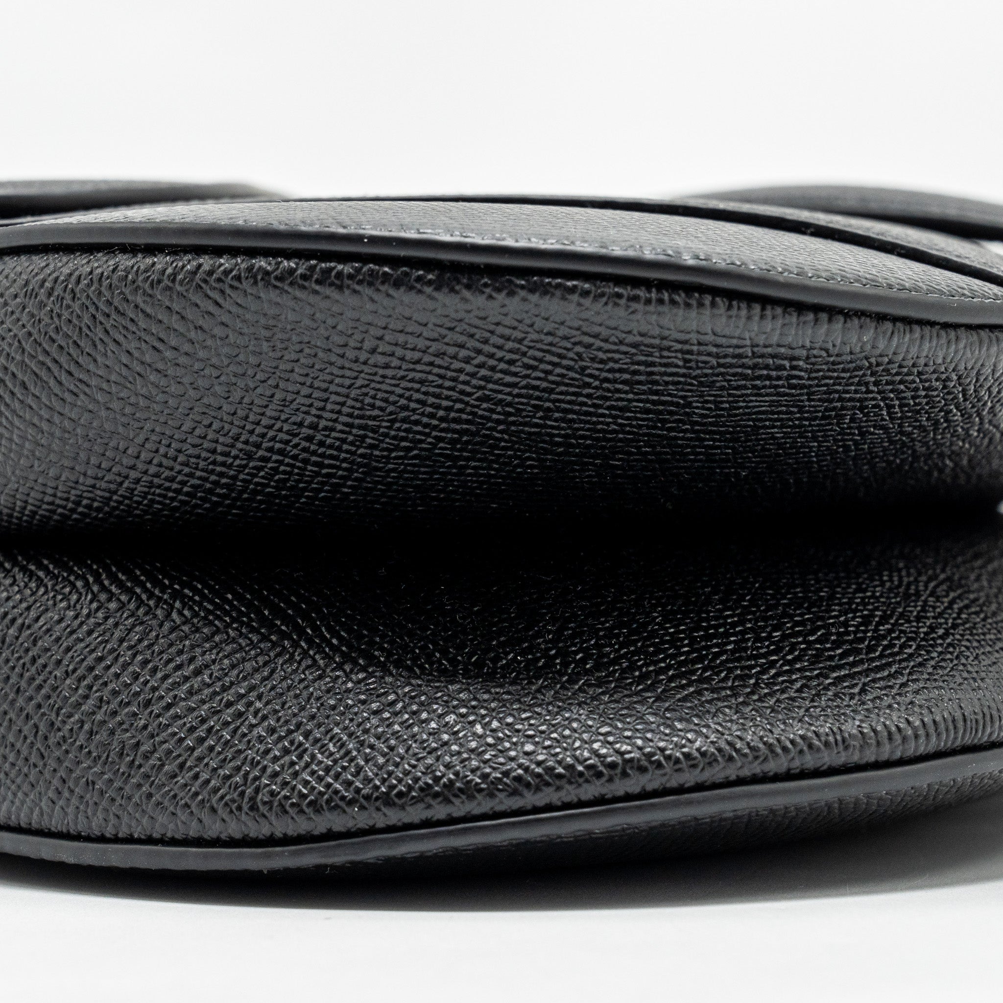 DIOR MEDIUM SADDLE BAG WITH STRAP CALFSKIN BLACK GHW