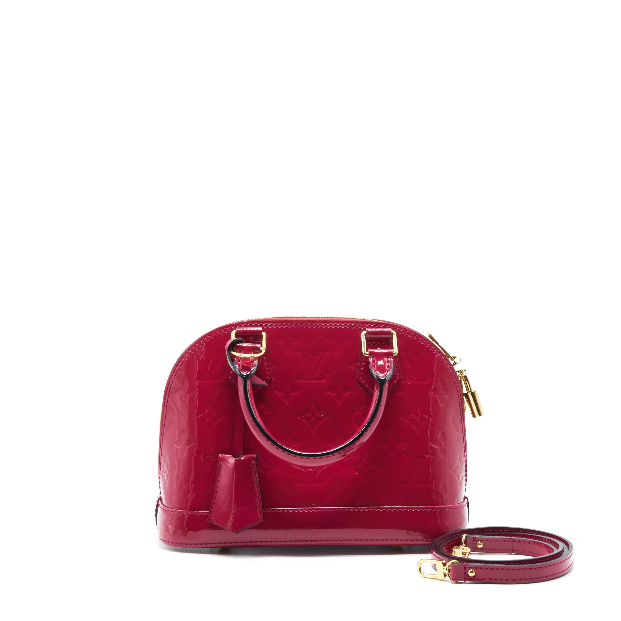 LOUIS VUITTON ALMA BB PATENT LEATHER INDIAN ROSE