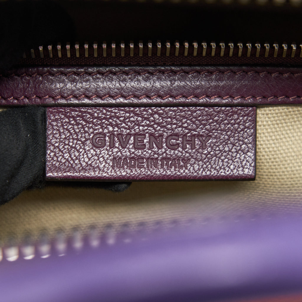 GIVENCHY SMALL ANTIGONA BAG BURGUNDY MULTI COLOUR