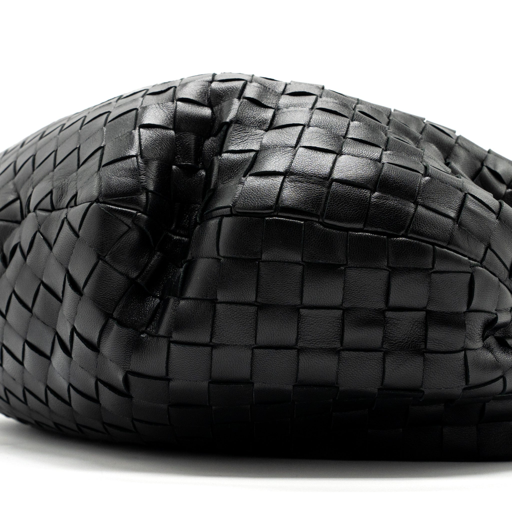 BOTTEGA VENETA SMALL JODIE LAMBSKIN BLACK SHW