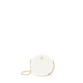 CHANEL ROUND MINI BAG CAVIAR WHITE LGHW
