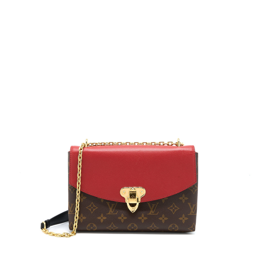 LOUIS VUITTON PALLAS CHAIN BAG CERISE MONOGRAM CANVAS/LEATHER GHW