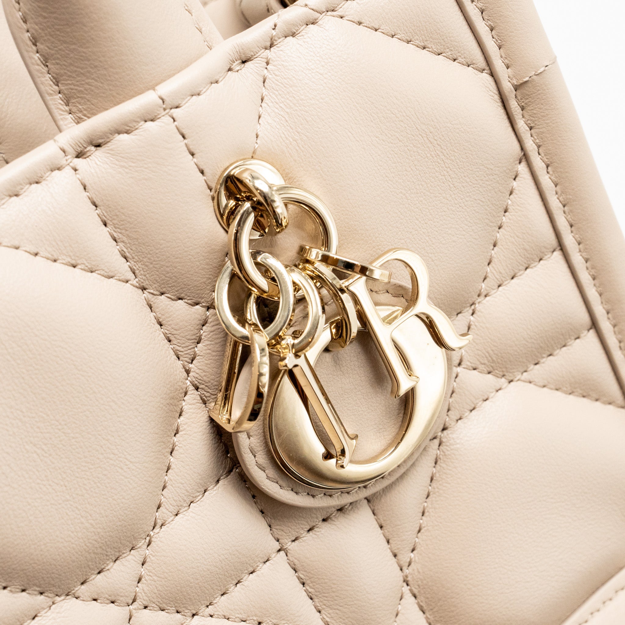 DIOR DIORAMOUR MINI DIOR BOOK TOTE MACROCANNAGE CALFSKIN POWDER BEIGE LGHW
