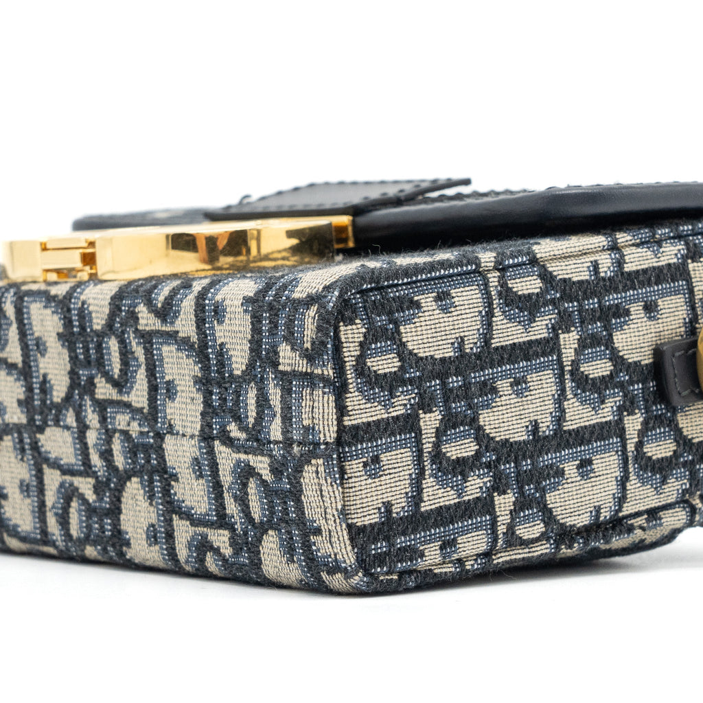 DIOR 30 MONTAIGNE BOX BLUE OBLIQUE JACQUARD GHW