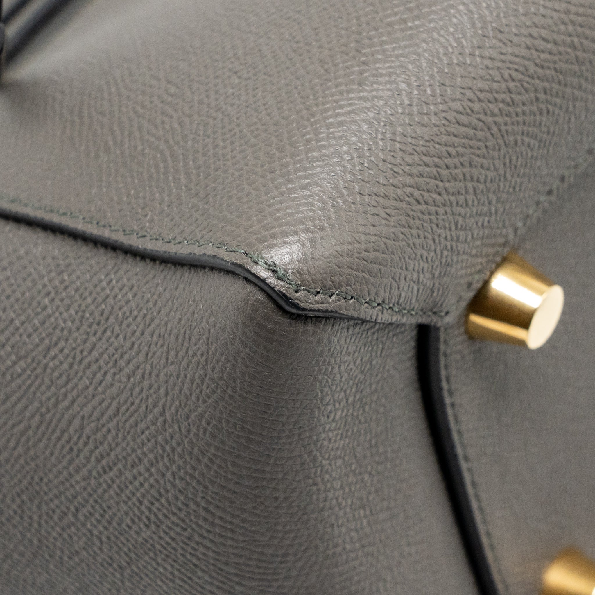 CELINE MINI BELT BAG GRAINED CALFSKIN GREY GHW
