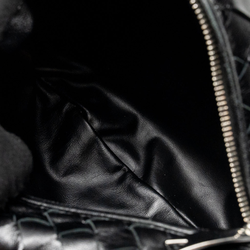 BOTTEGA VENETA SMALL JODIE INTRECCIATO LEATHER BLACK SHW