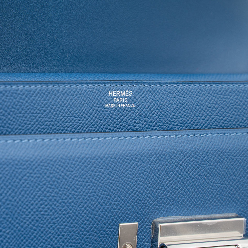HERMES SAC VERROU 21 EPSOM/SANGLE DEEP BLUE MULTICOLOUR STRAP SHW