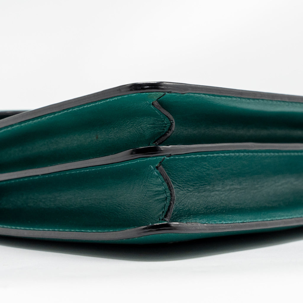 BVLGARI SERPENTI FOREVER FLAP BAG CALFSKIN GREEN LGHW