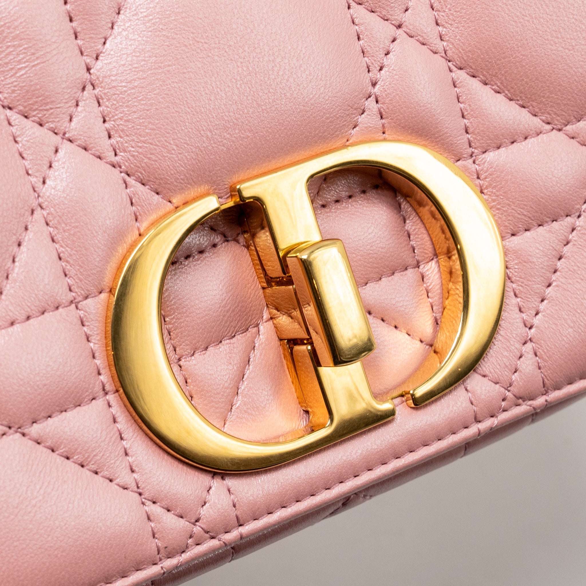 DIOR SMALL SOFT CARO BAG LAMBSKIN MELOCOTON GHW