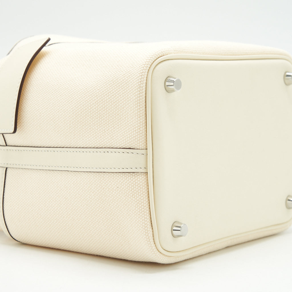 HERMES PICOTIN CARGO 18 SWIFT/TOILE CANVAS ECRU NATA SHW