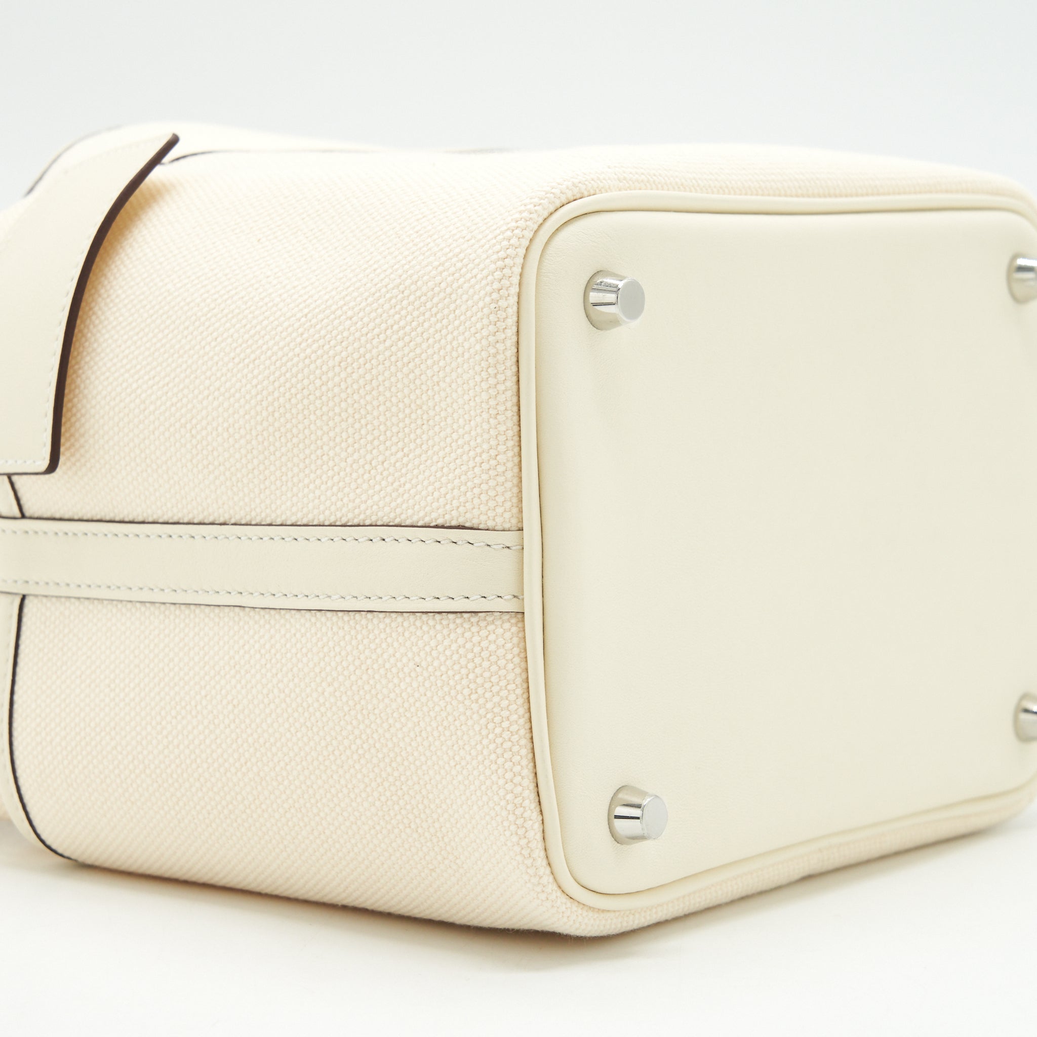 HERMES PICOTIN CARGO 18 SWIFT/TOILE CANVAS ECRU NATA SHW