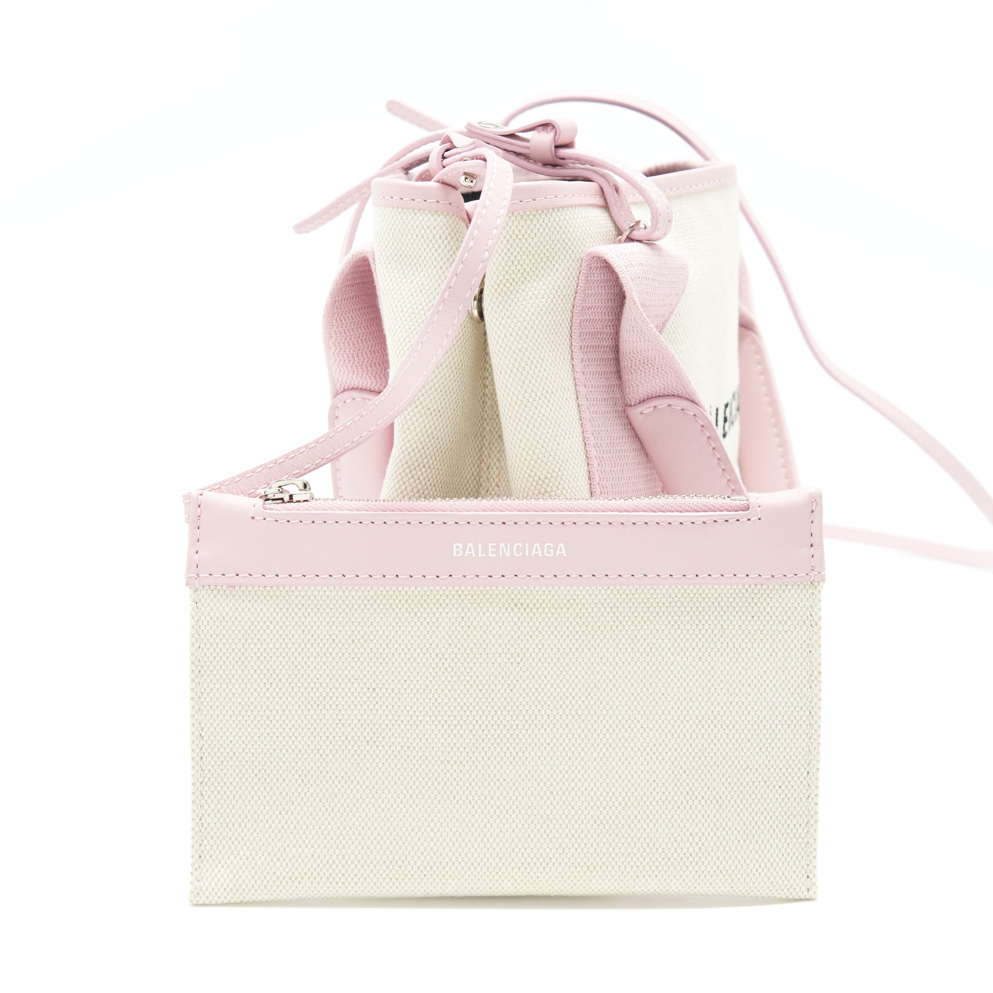 BALENCIAGA CANVAS CABAS BAG PINK SHW