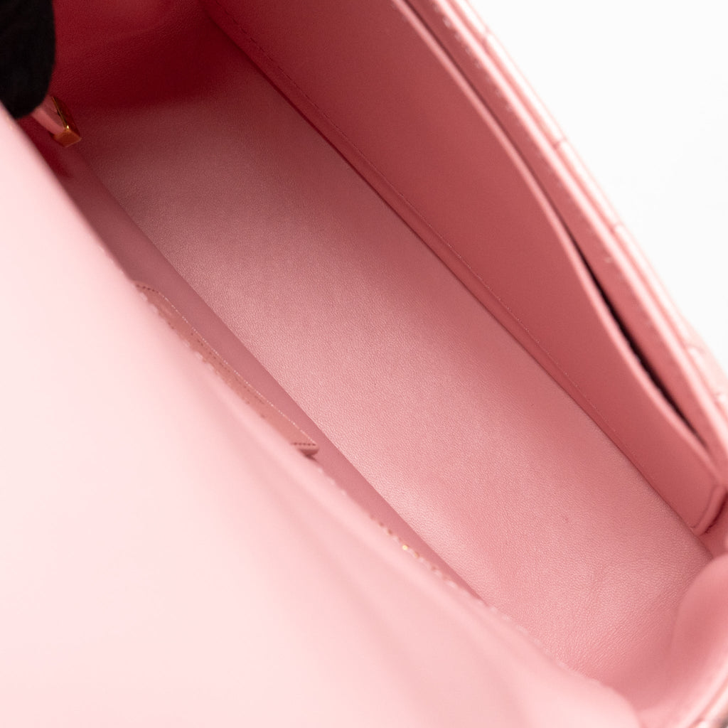 DIOR SMALL SOFT CARO BAG LAMBSKIN MELOCOTON GHW