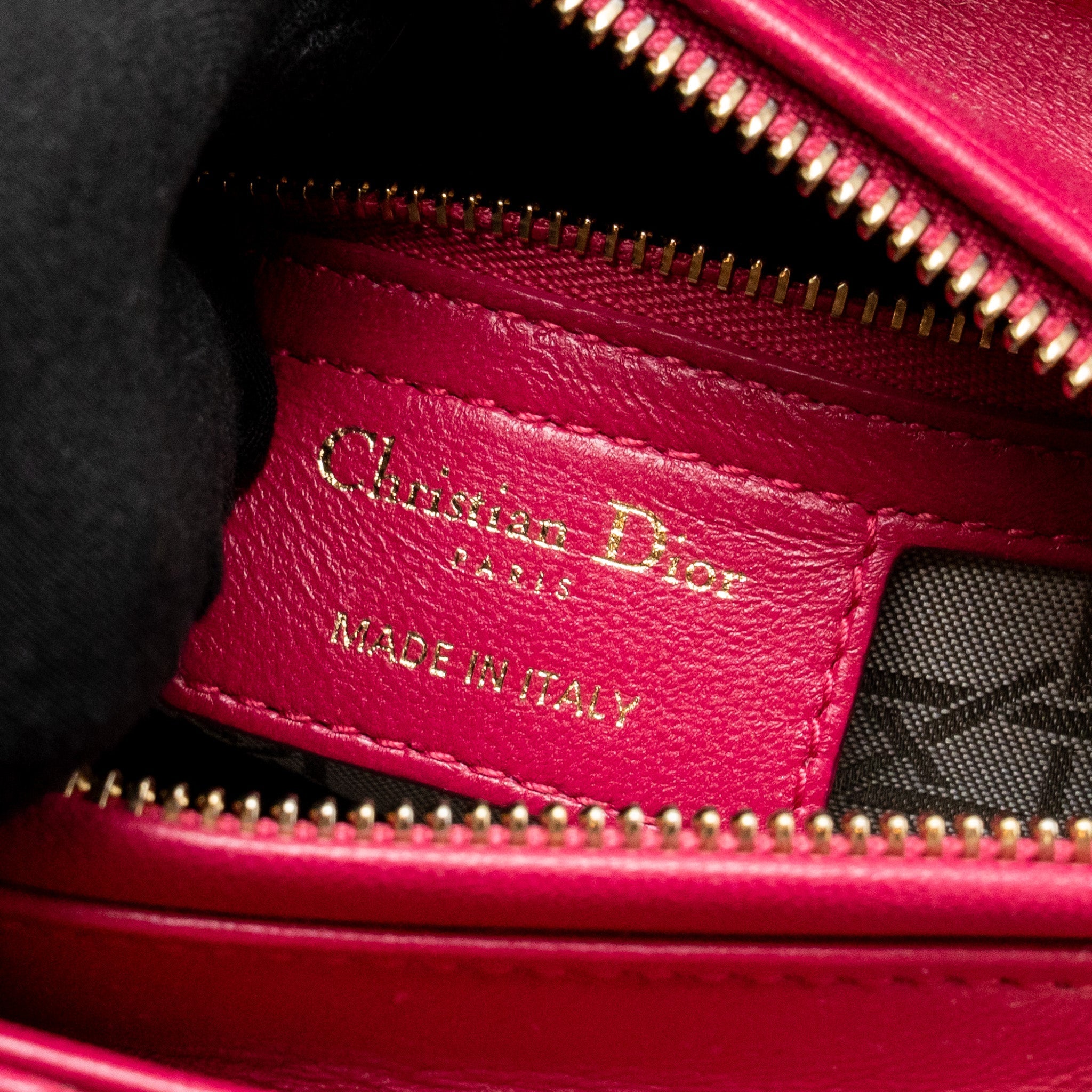 DIOR MEDIUM LADY DIOR LAMBSKIN PINK GHW