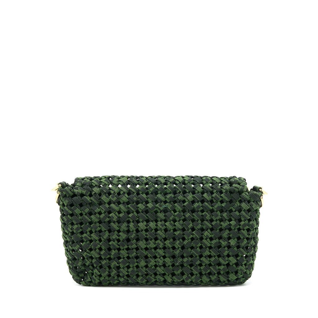 FENDI BAGUETTE LIMITED EDITION TWEED GREEN GHW