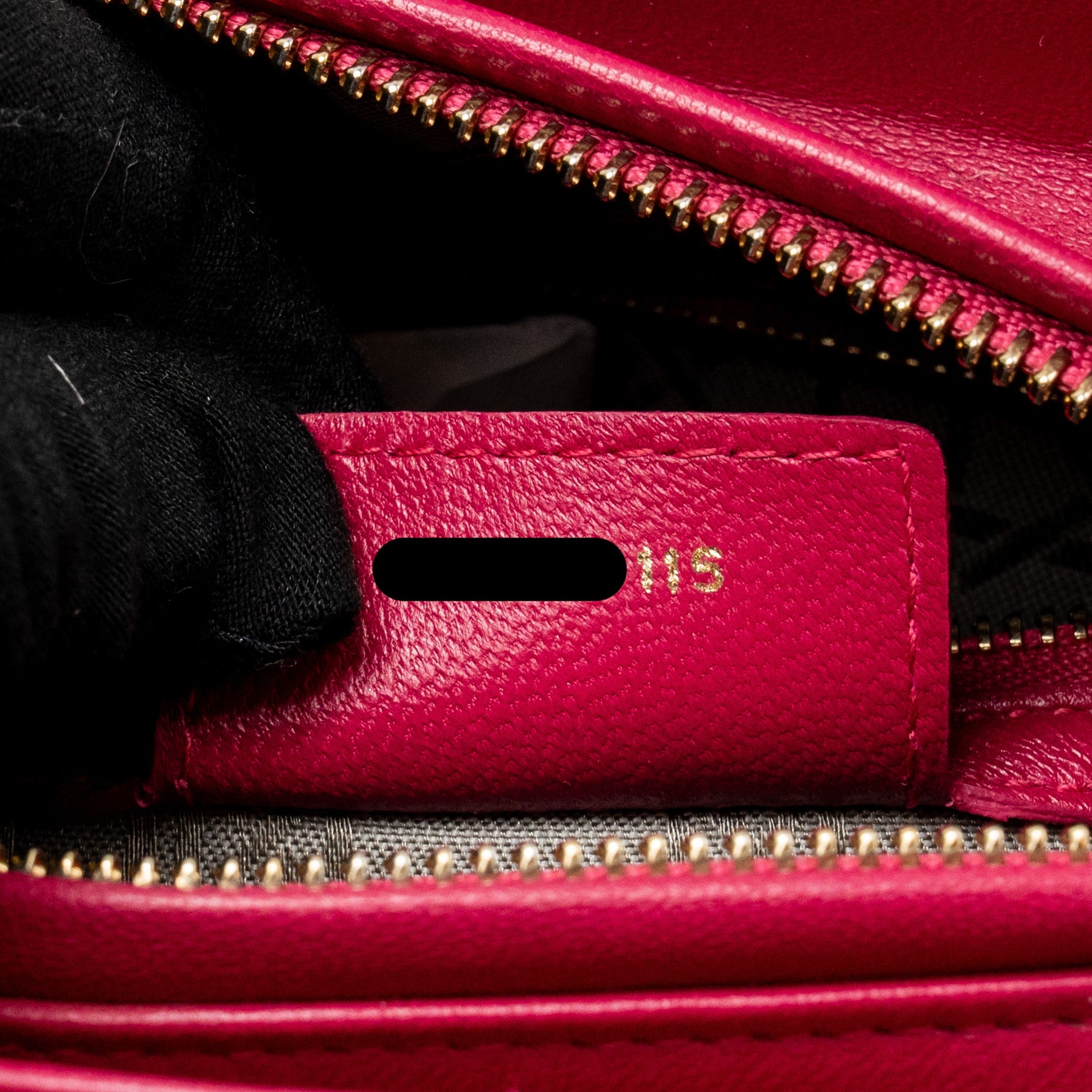 DIOR MEDIUM LADY DIOR LAMBSKIN PINK GHW