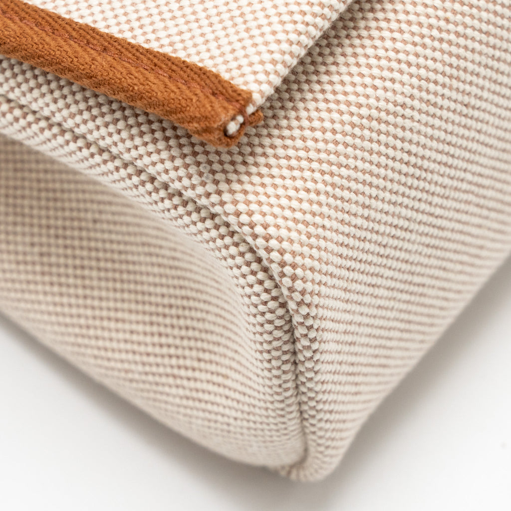 HERMES HERBAG MINI CANVAS/COWHIDE BEIGE/FAUVE SHW