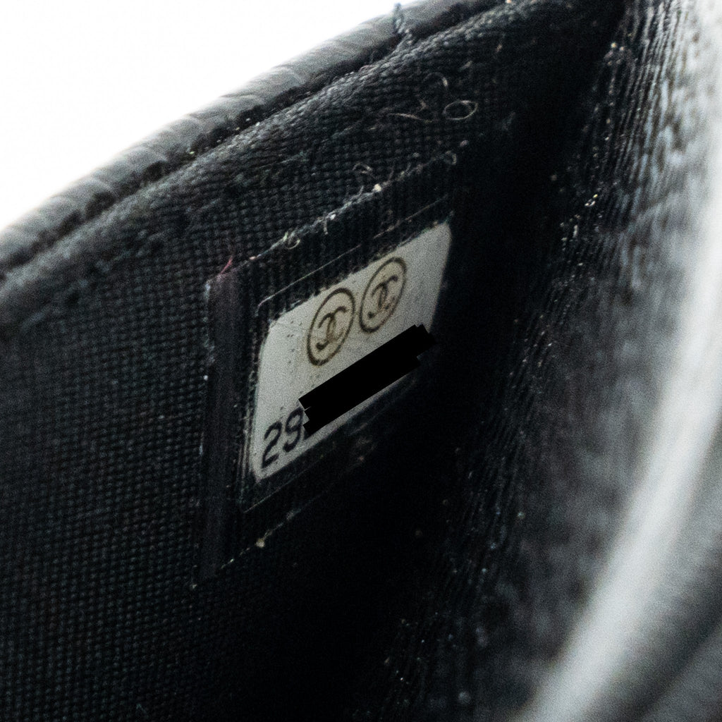 CHANEL CLASSIC WALLET ON CHAIN CAVIAR BLACK GHW