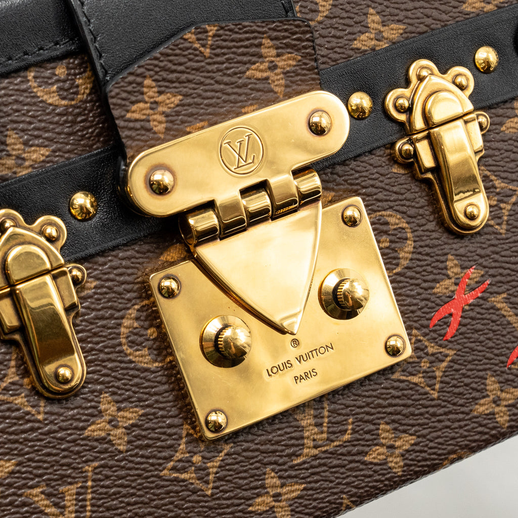 LOUIS VUITTON PETITE MALLE MONOGRAM CANVAS/SMOOTH CALFSKIN GHW
