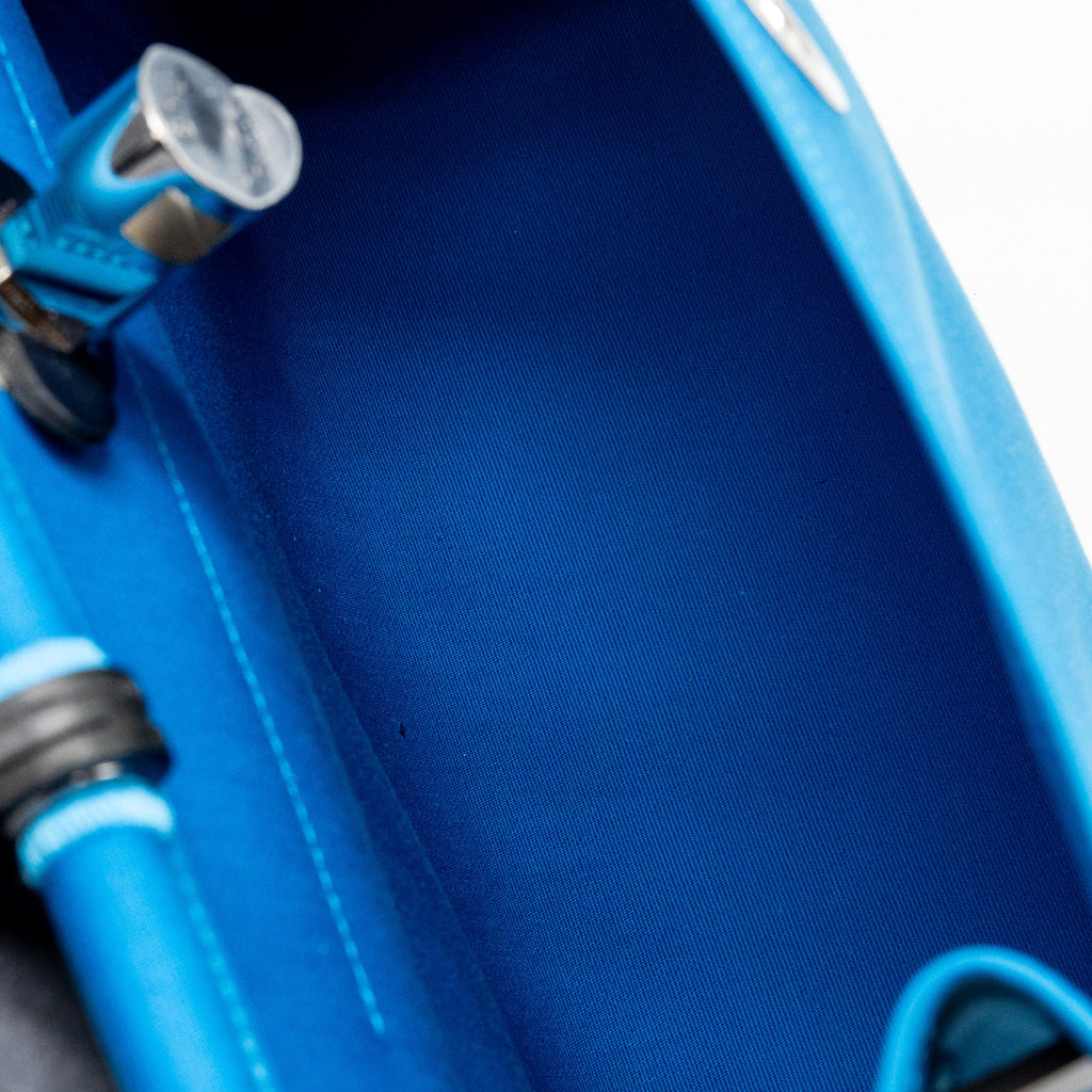 HERMES HERBAG 31 ZIP BAG CANVAS/HUNTER BLUE SHW