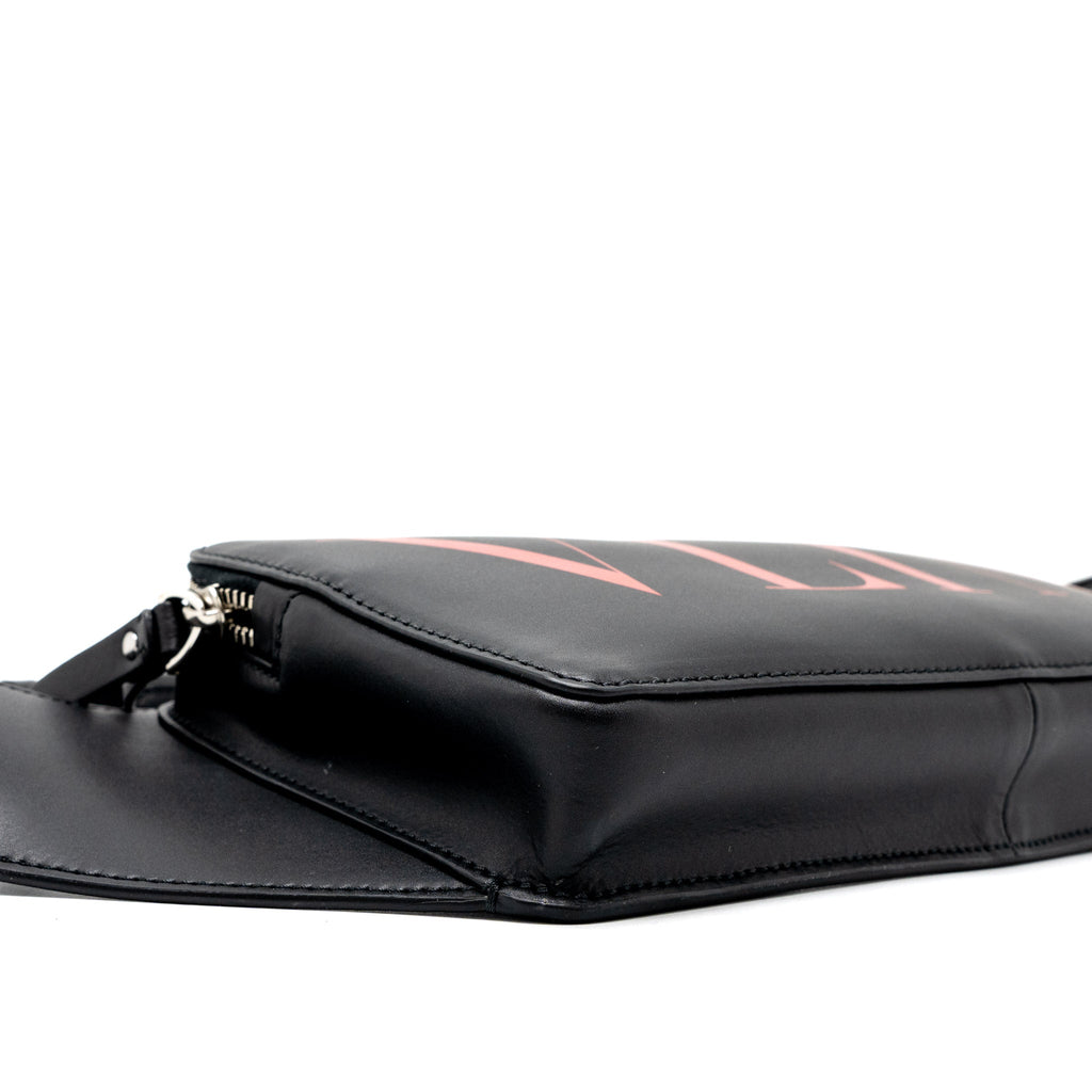 VALENTINO VLTN PRINT BELT BAG CALFSKIN BLACK/RED SHW