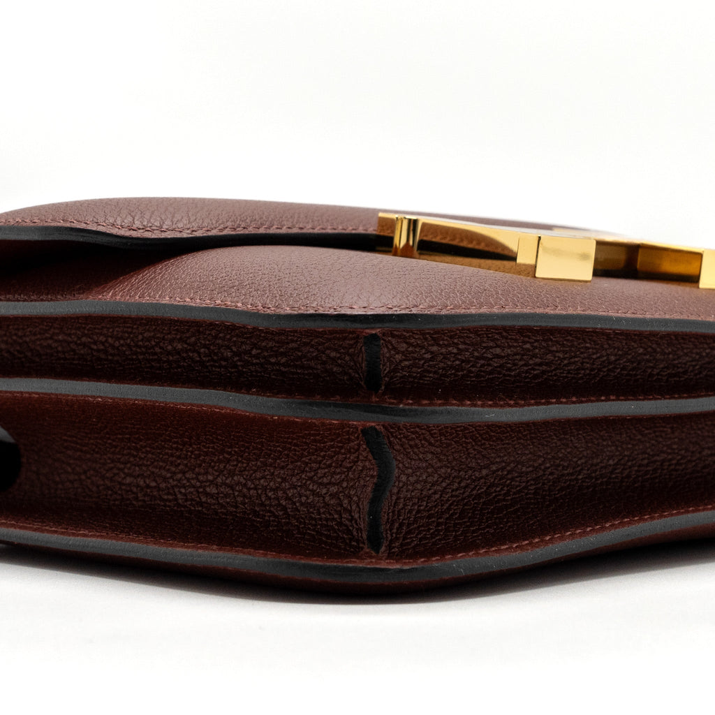 HERMES MINI CONSTANCE EVERCOLOUR ROUGE H GHW