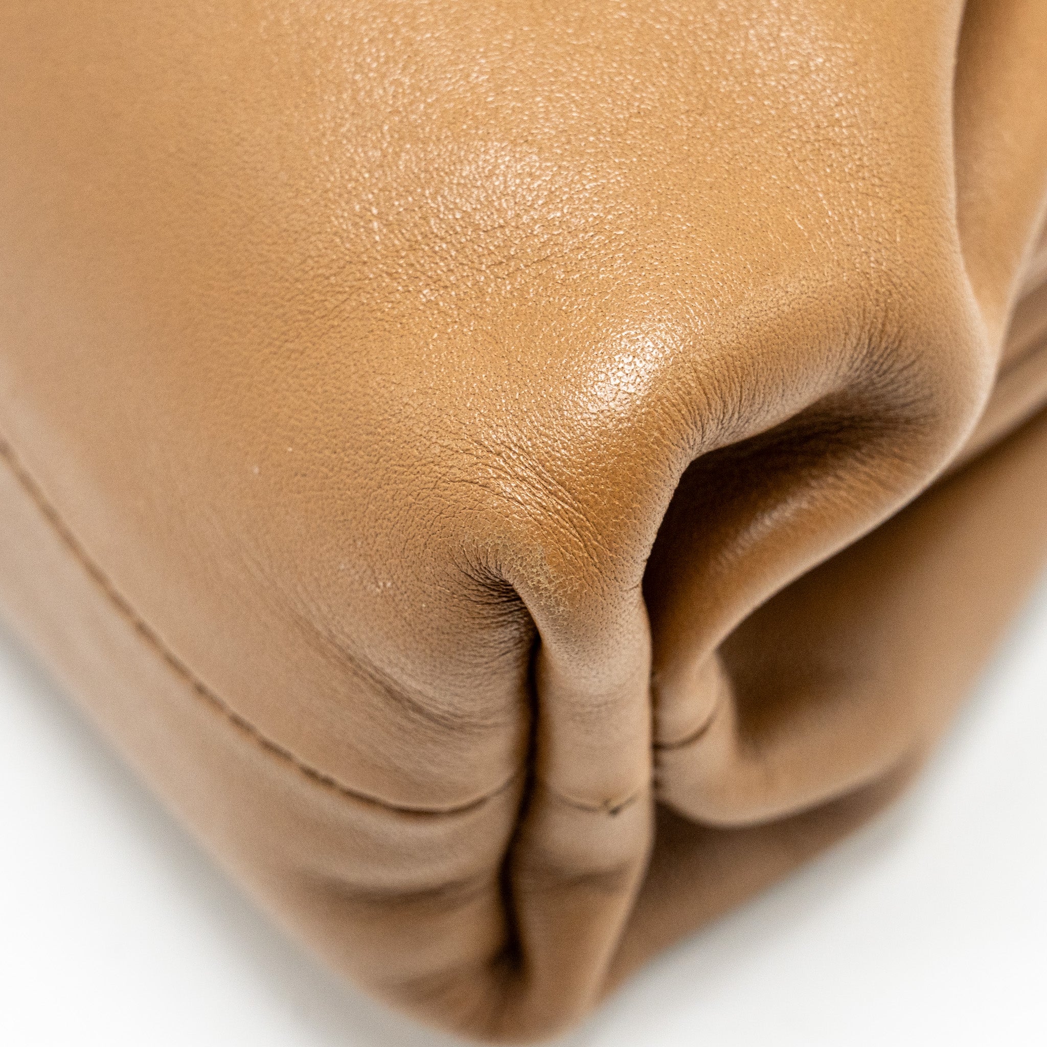 BOTTEGA VENETA MINI THE POUCH SMOOTH CALFSKIN DARK BEIGE GHW