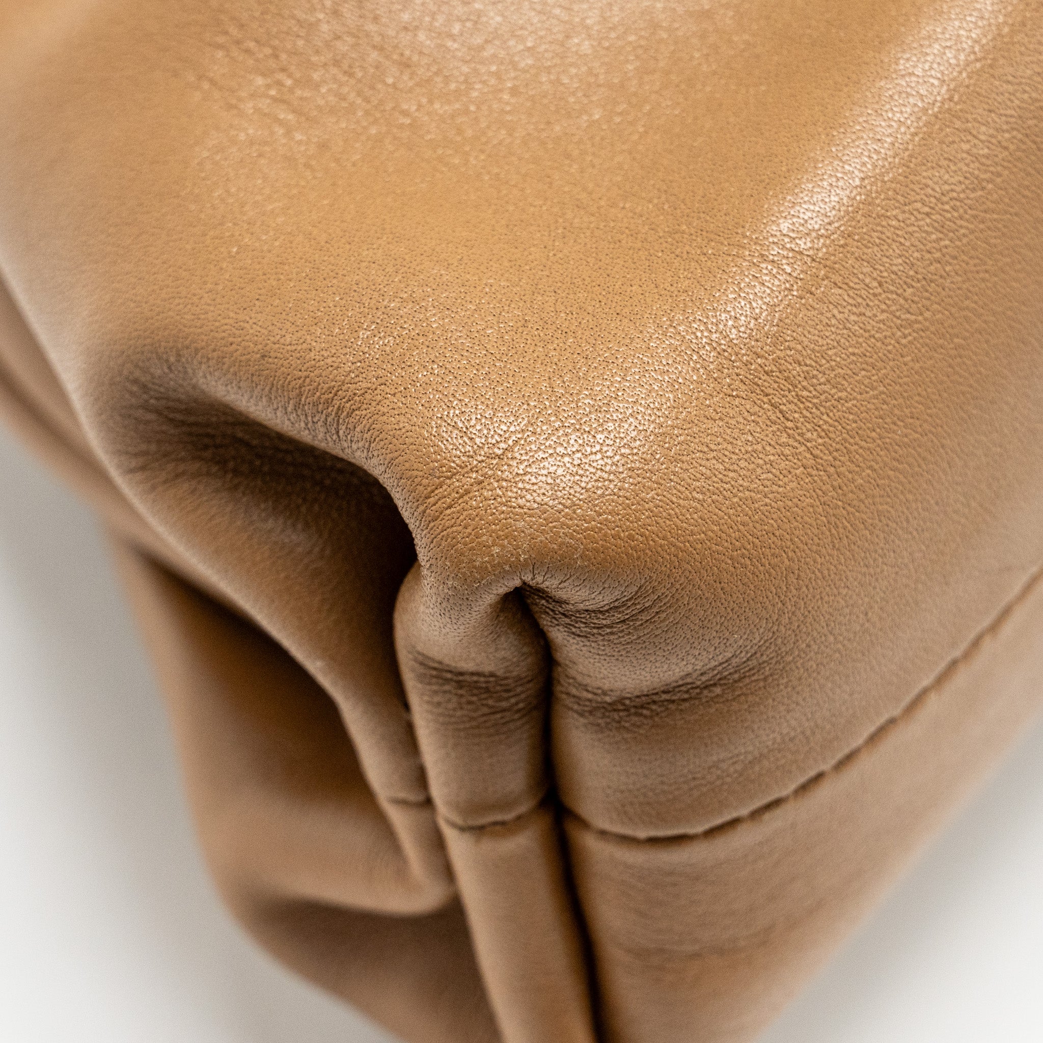 BOTTEGA VENETA MINI THE POUCH SMOOTH CALFSKIN DARK BEIGE GHW