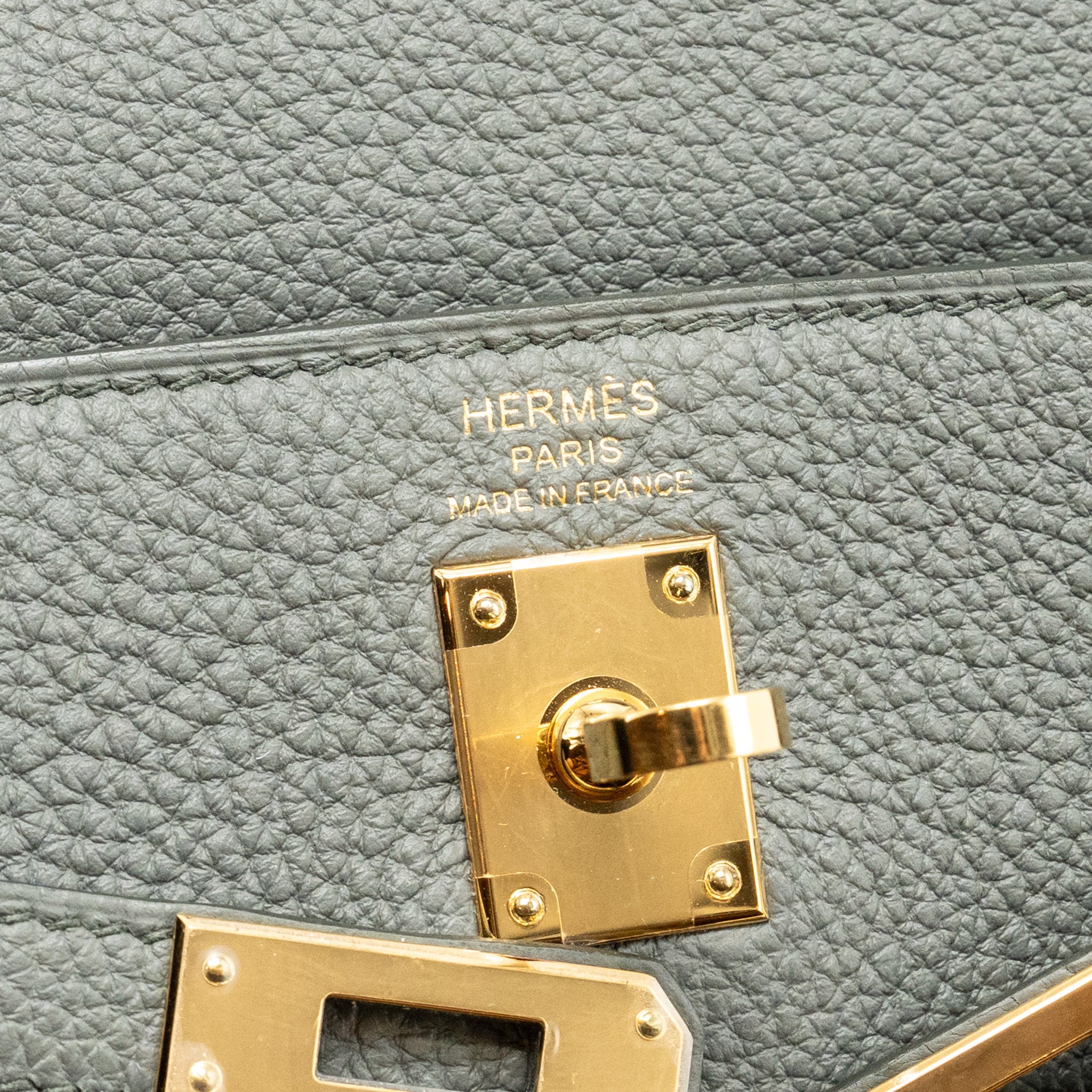 HERMES KELLY 25 TOGO VERT AMANDE GHW