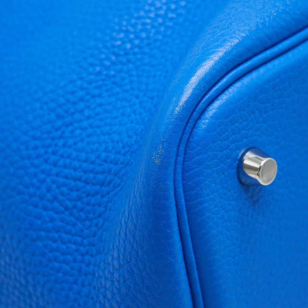 HERMES PICOTIN 22 LOCK BAG TANZANIA BLUE SHW
