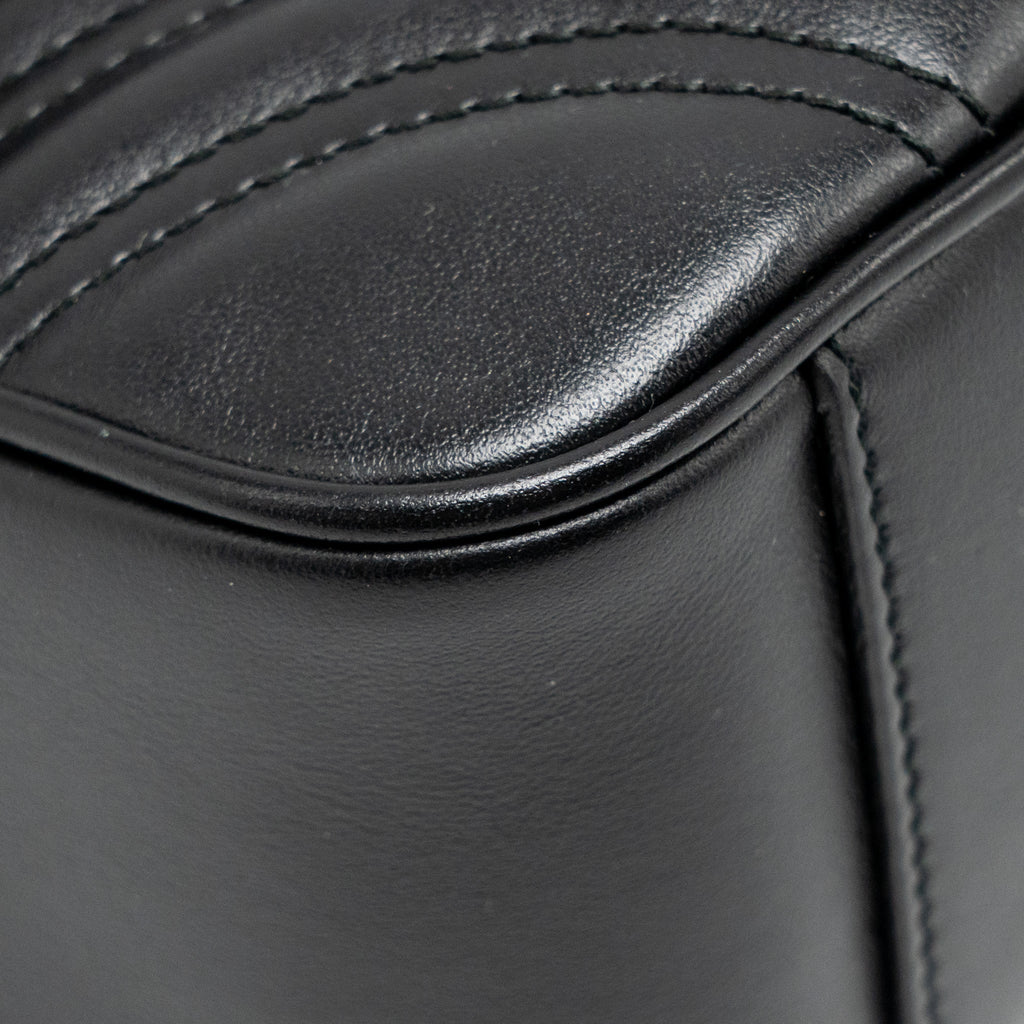 GUCCI SMALL GG MARMONT SHOULDER BAG CALFSKIN BLACK GHW