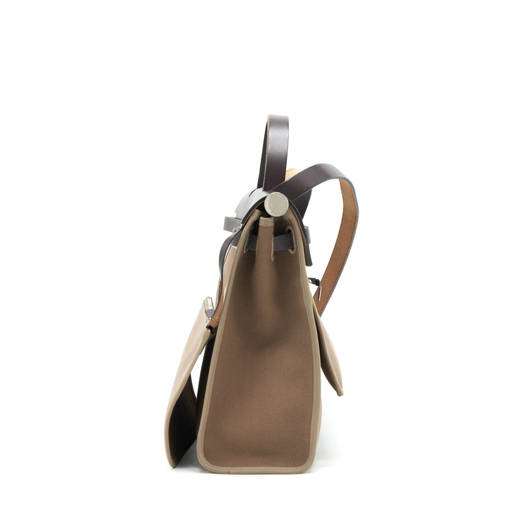 HERMES HERBAG ZIP 31 BAG ETOUPE/EBENE SHW