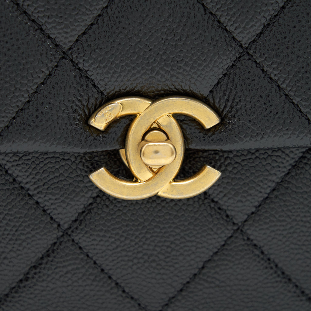 CHANEL 22P FLAP BACKPACK CAVIAR BLACK GHW