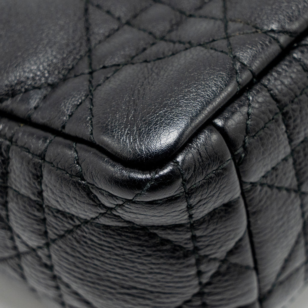 DIOR SMALL CARO BAG CALFSKIN BLACK GHW